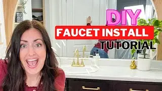 DIY Faucet Update- how to install a new faucet
