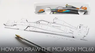 Как нарисовать болид Формулы-1 McLaren MCL60 всего за несколько минут! Простые инструкции &mdash; рисуй...