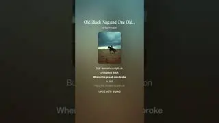 Old Black Nag and One Old Man