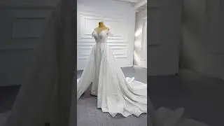 Illusion High-end Ivory Beading Pearl Wedding Dresses