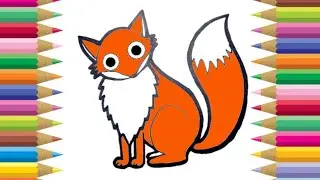 Easy Animal Drawing Ideas || Easy Drawing Cute Fox Animal 🦊 Poko Drawing