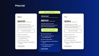 Price List with HTML CSS Responsive | HTML CSS Price List Responsive @raselcoder