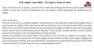 First Judges&rsquo; Case 1981 &ndash; S P  Gupta v  Union of India