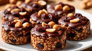 Healthy Energy Bars: 3-Ingredient Recipe with Sugar-Free Chocolate and Nuts!