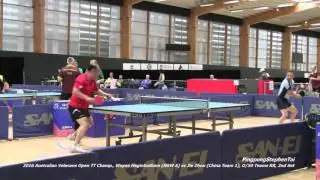 2016 Australian Veterans TT Champ., Wayne (NSW A) vs Zhou (China Team 1), O/50 Teams RR, 2nd Set