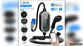 AFYEEV Type 2 Portable EV Charger 72KW 32A 1Phase Wallbox Type1 GBT EVSE Charging Cable CEE Plug