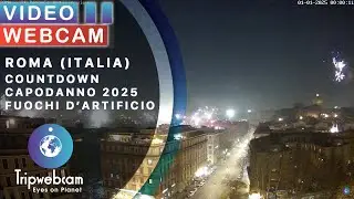 Рим Новый год 2025 🎆 | Взрывы и фейерверки с живых камер