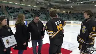 Ben Oliver recognized for playing 200 games in the GOJHL