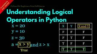Understanding Logical Operators in Python || Lesson 17 || Python For Beginners ||
