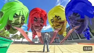 GIANT MONSTER 3 COLOR FULL KAMLA TITAN MONSTER ATTACK ON FRANKLIN IN INDIAN BIKE DRIVING 3D