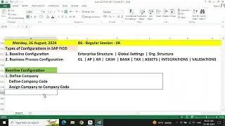 BATCH 06: SAP S/4 HANA FICO: Regular Session 08
