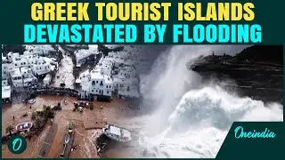 Greece Flood Turns Paradise Into Chaos: Cars Swept, Streets Submerged, Tourists Stranded - Videos