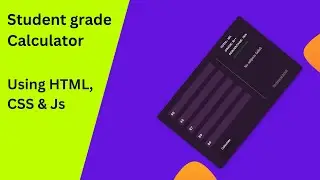 🔴Student Grade Calculator With HTML,CSS and Vanilla Javascript | Technical krish
