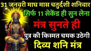 31 जनवरी माघ मास चतुर्दशी शनिवार पर मंत्र एक बार सुनकर छोड़ दे पुत्र का किस्मत चमक उठेगी |
