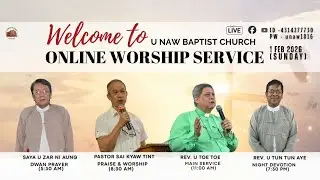 1.2 .2026(Sunday)7:30 PM-U Naw Online Worship At Home