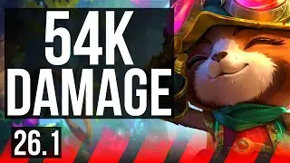 TEEMO vs GAREN (TOP) | Good KDA: 17/2/11, 54K damage | NA Master | 26.1