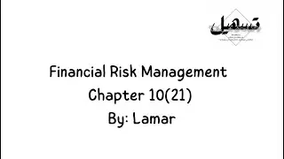 Financial Risk Management 304: Chapter 10(21) | By: Lamar