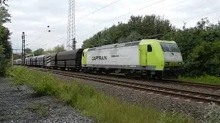 Captrain 185 532 with coke train headed North, at Anst H&ouml;ltenweg (G&uuml;terumgehungsbahn M&uuml;nster)