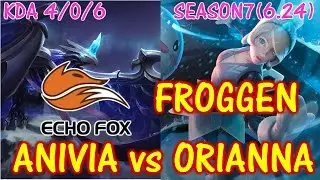 ECHO FOX Froggen Anivia vs Orianna / Solo Ranked full replay game【LOL NA】【Pro Replay Game】