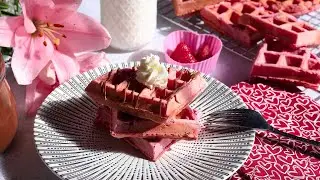 Naturally Pink Waffles Made With Beets (No Food Coloring!)