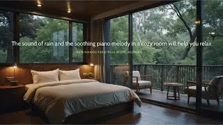 The sound of rain and the soothing piano melody in a cozy room will help you relax