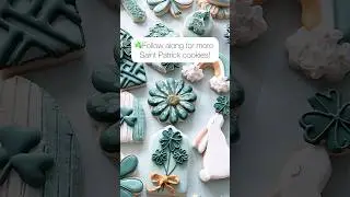 Saint Patrick Flower☘️🇮🇪 #cookiedecorating #sugarcookies #royalicingcookies #cookievideo #cookies