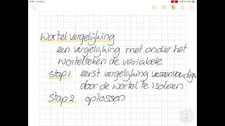 3Ath - wiskunde - H.11 A+B - 11.2 wortelvergelijkingen