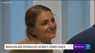 Brian Boland introduced as men's tennis coach