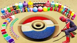 EXPERIMENT: How to make Pok&eacute;mon with Orbeez & Cement, Balloons of Big Fanta, Coca-Cola and Mentos