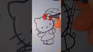 color kitty with bright colors #artist #coloringpages #coloring #art