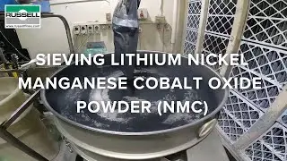 Sieving lithium nickel manganese cobalt oxide powder (NMC)