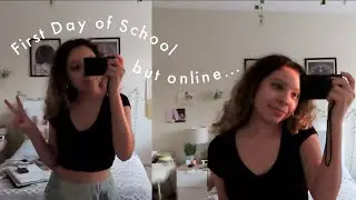 First day of online school & grwm! *senior year*