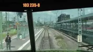 Führerstandsmitfahrt BR 103 (103 235 ins Bw Stuttgart)
