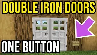 How To Make Double Iron Doors Using One Button In Minecraft Java & Bedrock