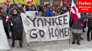 BREAKING: Protestors Hold 'Greenland Is Not For Sale' Protest In Nuuk, Greenland