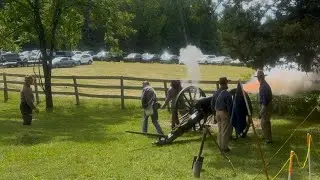 19th Century Cannon (Firing Demo) Walnut Grove #history #historical #cannon #cannonball #subscribe