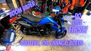 Oil Change, Connecting the Battery, and Checking Bolts (GROM CLONE)