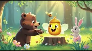 Benny Bear and the Sneaky Honey Song 🍯🐻| Cute Animal Nursery Rhyme for Kids #babies #toddlers #fypシ