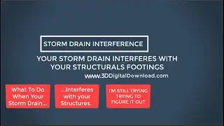 53 Storm Drain Interferes with Footings. REVIT. Building Information Models. Plumbing REVIT MEP