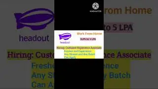 Headout hiring#shorts Work from home #shorts Link in bio
