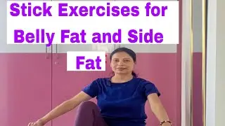 Stick Exercises for Belly Fat and Side Fat | Sitting Workout 