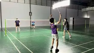 ตีก๊วน 🏸: TT+KP vs TAWAN+PEA ⏩️ ⁨@SAENGNUEABAD