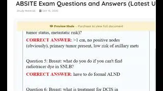 ABSITE Exam Questions and Answers (Latest Update)