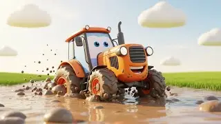Забавный трактор, застрявший в пузырчатой пене 🚜🫧😂 | мультфильм для детей и весёлые приключения