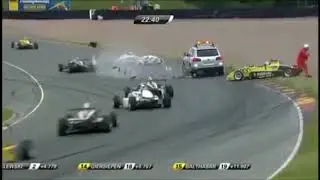 Alif Nordin and Jamie Matski causes a ADAC Formula Masters crash