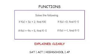 How to solve function problems | Functions explained clearly | Algebra
