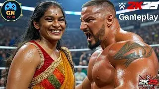 WWE 2K25 -Indian diva Myra vs. Bron Breakker-The Best Intergender Match | WWE June 25, 2025