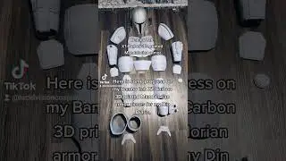 Bambu Lab X1-Carbon 3D printed Mandalorian armor pieces for my Din Djarin cosplay build.