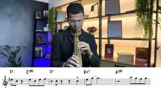 COMO INICIAR NO JAZZ | SAX SOPRANO PARTITURA Bb |BLUES 1 | BOB MINTZER