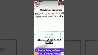 🌟 Sundar Pichai on Gmail AI Email Innovation 📧✨#shorts #sundarpichai #google